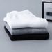 Men's New Socks Four Seasons Breathable Sweat Absorbent Black And White Gray Socks Solid Color Sports Socks Mid Tube Socks_viptrois.com