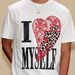 Unisex Vintage Love Yourself Leopard Print Lace Heart Graphic Short Sleeve T-Shirt Unisex Comfort Fit_viptrois.com