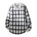 Retro Plaid V-Neck Sweatshirt For Men – Relaxed Fit Long Sleeve Casual Pullover (Pink/White/Brown, M-XXXL)_viptrois.com