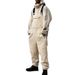 Men's Clothing Pocket Solid Color Lambswool Adjustable Strap Jumpsuit Men's Overalls_viptrois.com