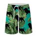 Men's Floral Small Fresh Sports Cartoon Series 3D Digital Printing Casual Shorts Men's Loose Swimming Trunks White_viptrois.com