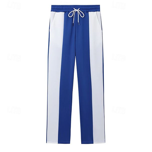 Men's Clothing Men's Casual Sports Loose Healthy Cloth Waist Jogging Quick Drying Stitching Contrast Color Trousers_viptrois.com