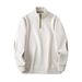 Premium Half-Zip Sweatshirt For Men – Relaxed Fit Long Sleeve Pullover, Minimalist Streetwear Essential_viptrois.com