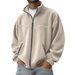 2026 Autumn And Winter New European And American Men's Clothing American Fleece Stand-up Collar Zipper Sweater Casual Jacket_viptrois.com