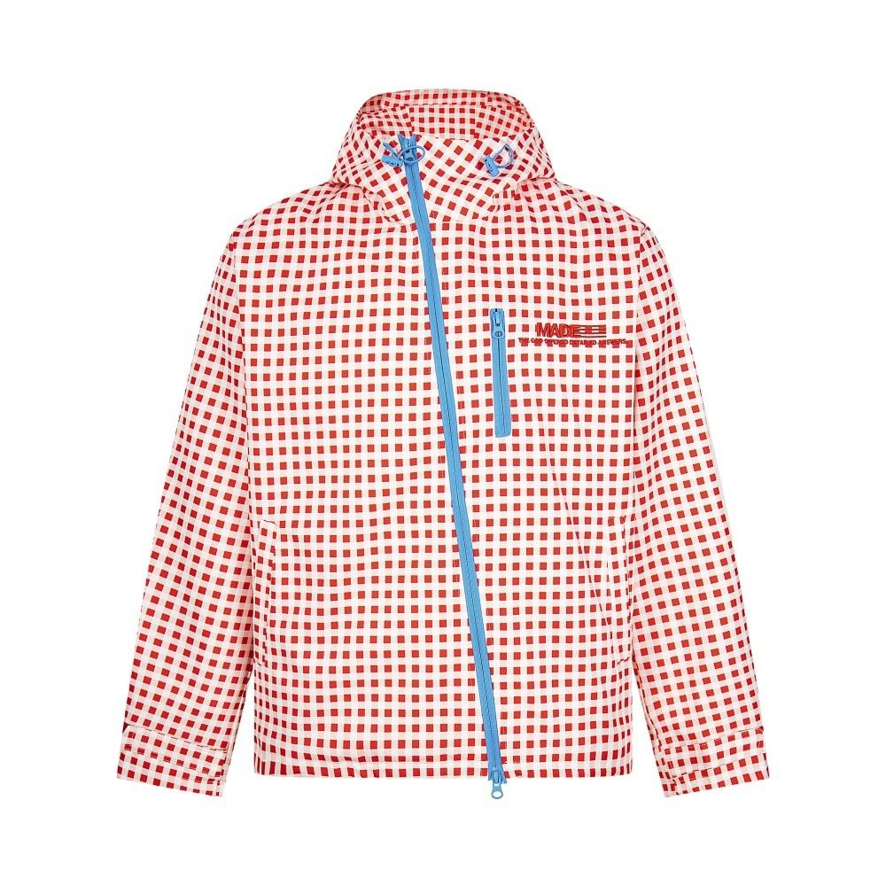 Pulse Pulse Plaid Men's Windbreaker European And American Trendy Design Asymmerical Zipper Irregular Personaliy Loose Hooded_viptrois.com