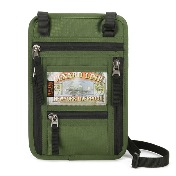 Badge Bag New Travel Passport Bag Neck Hanging Multifunctional Id Bag Splash Proof Passport Holder Rfid Id Bag_viptrois.com