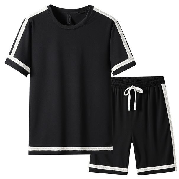 Men's Clothes Sportswear Men's Summer Short-sleeved T-shirt Sportswear Youth Everything Loose Two-piece Set_viptrois.com