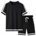Men's Clothes Sportswear Men's Summer Short-sleeved T-shirt Sportswear Youth Everything Loose Two-piece Set_viptrois.com