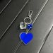 Asymmetric Acrylic Heart Keychain - 3D Crystal-Like Charm For Girls & Couples (Red/Blue/Pink, Non-Toxic Light Reflective)_viptrois.com
