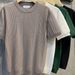 Men's Clothing Knitted Short Sleeved T Shirt Men's Summer Thin Ice Silk Half Sleeved Sweater Men's White Inner Wear Single Bottoming Top_viptrois.com