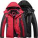 Men’s Winter Thermal Jacket – Waterproof Windproof Fleece-Lined Hooded Coat For Hiking, Camping & Outdoor Adventures (Black, Navy, Army Green, Red)_viptrois.com