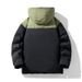 Men's Jacket 2025 Winter Hooded Couple Two-Piece Mountain Style 90% White Duck Down Color Block Warm Loose Coat For_viptrois.com