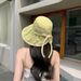 Sunscreen Hat For Women's Outings, Black Rubber, UV Protection, Large Brim, Face Covering, Fisherman Hat, Casual And_viptrois.com