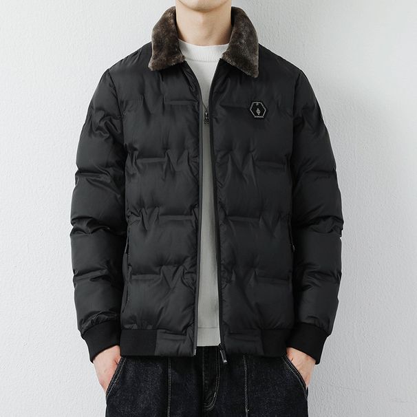 Men's Clothing New Style, Trendy And Handsome Men's Clothing, Thickened And Warm Fur Collar Casual Jackets, Men's Cotton Jackets_viptrois.com
