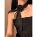 2025 Korean Style Polka Dot Tie Hair Band High-end Feel Women's Scarf Autumn Winter Thin Neck Warmer Long Strip_viptrois.com