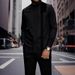 Men's 3D Digital Print Striped Color Block Stand Collar Shirt Button Set Trendy Spring Autumn_viptrois.com