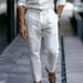 Men's Clothing Youth Linen Solid Color Slant Pocket Daily Outdoor Breathable Casual Pants_viptrois.com
