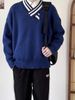 Loom Men's Long Sleeve Knitted European American Fashion Sweater, Loose Fit, Suitable For Everything, Autumn And Winter_viptrois.com