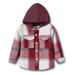 kid's clothing Unisex hooded long-sleeved woolen plaid shirt jacket looks childlike_viptrois.com
