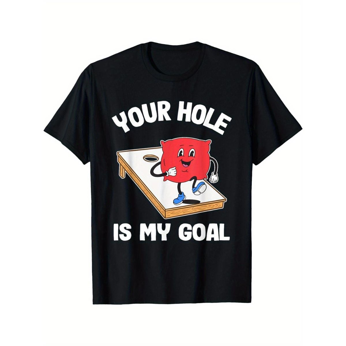 Tu Agujero Es Mi Objetivo, Camiseta Satira Bolsa De Frijoles Cornhole_viptrois.com