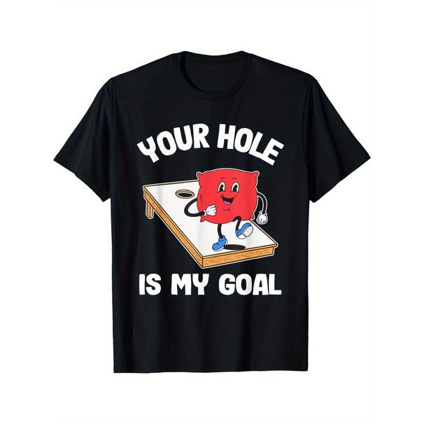 Tu Agujero Es Mi Objetivo, Camiseta Satira Bolsa De Frijoles Cornhole_viptrois.com