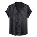 Men's Clothing Satin Short Sleeved Shirt Fashion Simple Jacquard Shirt_viptrois.com
