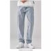 Hong Kong Style Men's Solid Color Solid Color Jeans Hip Hop High Street Ruffian Handsome Trousers_viptrois.com