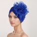 New Ladies Elegant Side Large Flower Ribbon Elastic Breathable Watermelon Hat Chemotherapy Hat Headscarf Hat_viptrois.com