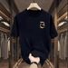 Men's Clothing Heavy Cotton High End Short Sleeved T Shirt Men's Trendy Brand Loose Cotton Summer Boys Half Sleeved Large Size Tops T Shirt_viptrois.com