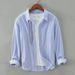 Men's Clothing Spring And Autumn Men's Pure Cotton Long Sleeved Shirt Japanese Style Simple Handsome Trend Casual Versatile Shirt Jacket_viptrois.com