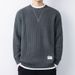 Color Blocked Sweater For Warmth, New Round Neck Knitted Sweater With Thick Fleece And A Base Layer Of Thread_viptrois.com