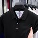 Cotton Short Sleeved T-sh For Men In Summer 2025, New Style With A Thin Collar, Breathable, Solid Color Men's Polo_viptrois.com