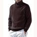Men's High Neck Thermal Knit Sweater – Breathable, Anti-Bacterial, Long Sleeve Loose Fit Pullover For Winter (M/L/XL/XXL/XXXL, 10 Colors)_viptrois.com