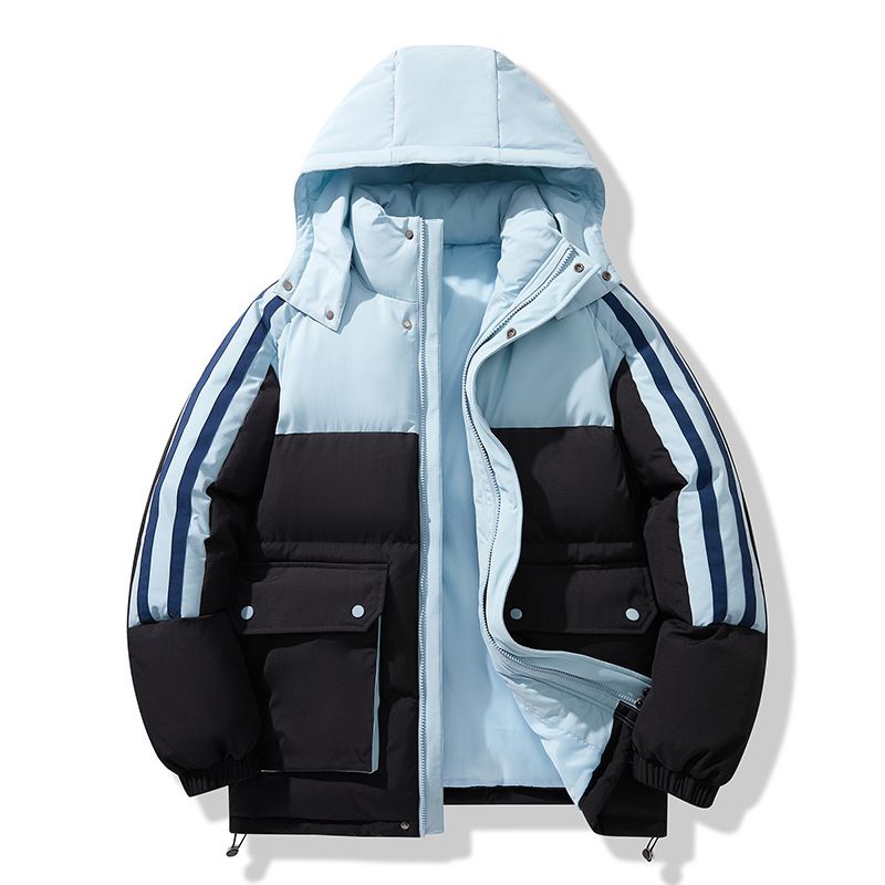 Men's Clothing Couples Autumn And Winter Short Cotton Coat Men's Foreign Trade Down Jacket Stand Collar Hong Kong Style Warm Puffer Jacket_viptrois.com