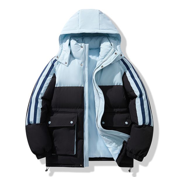 Men's Clothing Couples Autumn And Winter Short Cotton Coat Men's Foreign Trade Down Jacket Stand Collar Hong Kong Style Warm Puffer Jacket_viptrois.com