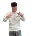 Loom Loom 2024 Autumn Winter Trendy Brand European American Style Letter Smile Versatile Fashionable Handsome Long Sleeve Crew_viptrois.com