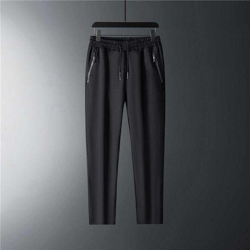 Men's Plus Size Fleece-Lined Jogger Pants – Winter Warm Sweatpants With Elastic Waist & Tapered Cuff (Black, Navy) – Sizes L To 8XL_viptrois.com