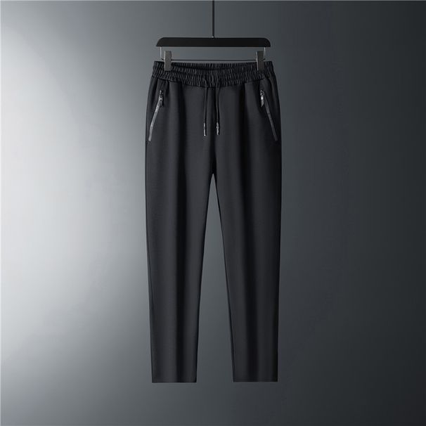 Men's Plus Size Fleece-Lined Jogger Pants – Winter Warm Sweatpants With Elastic Waist & Tapered Cuff (Black, Navy) – Sizes L To 8XL_viptrois.com