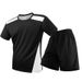 Summer Ice Silk Men's Short Sleeve Set Casual Plus Size Quick Drying Crew Neck T-Shirt And Shorts Thin Men's Clothing_viptrois.com