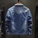 Fleece Thickened Denim Jacket Men's Autumn Lamb Wool Men's Casual Jacket Thermal Cotton-padded Jacket_viptrois.com