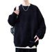 Pure Arctic Velvet Jacquard Sweater For Men, Autumn And Winter New Style, Red Men's Crew Neck Sweater, Fashionable_viptrois.com