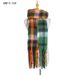 Unisex Scarf Polyester check coarse fringe scarf for women thickened shawl_viptrois.com