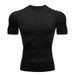 Men's Tight Short Sleeved Fitness Sports Running Training Suit Elastic Breathable Quick Drying Clothes Short Sleeved + T Shirt Clothes Light Version_viptrois.com