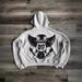 Personalized Creative Design White Loose Winter Thick 3D Pattern Unisex Cardigan Sweatshirt_viptrois.com