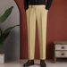 Whale Lion Neapolitan Single Pleated Trousers High End Business Casual Straight Leg Summer Dress Pants For Men_viptrois.com