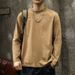 260g Heavyweight White Long Sleeve T-Shirt Base Shirt Spring And Autumn Inner Wear Men's Round Neck Sweatshirt_viptrois.com