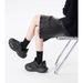 Men's Distressed Denim Shorts, Lightweight Ripped Knee-Length Cargo Shorts With Multiple Pockets, Loose Fit Streetwear Hip Hop Style Summer Shorts_viptrois.com