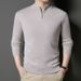 2025 Autumn Winter New Style Young And Middle-aged Wool Warm Half Turtleneck Zipper Pullover Knitted Sweater Men's_viptrois.com