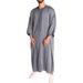 Men's Clothing New Style Grey Ethnic Style Men's Long Shirt Ready Stock Muslim Robe Pullover 1138203_viptrois.com