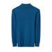 Pure Cross-Border Foreign Trade Live Semi-High Collar Long Sleeve Knitted Sweater Men's Autumn Winter New Solid Color Warm_viptrois.com